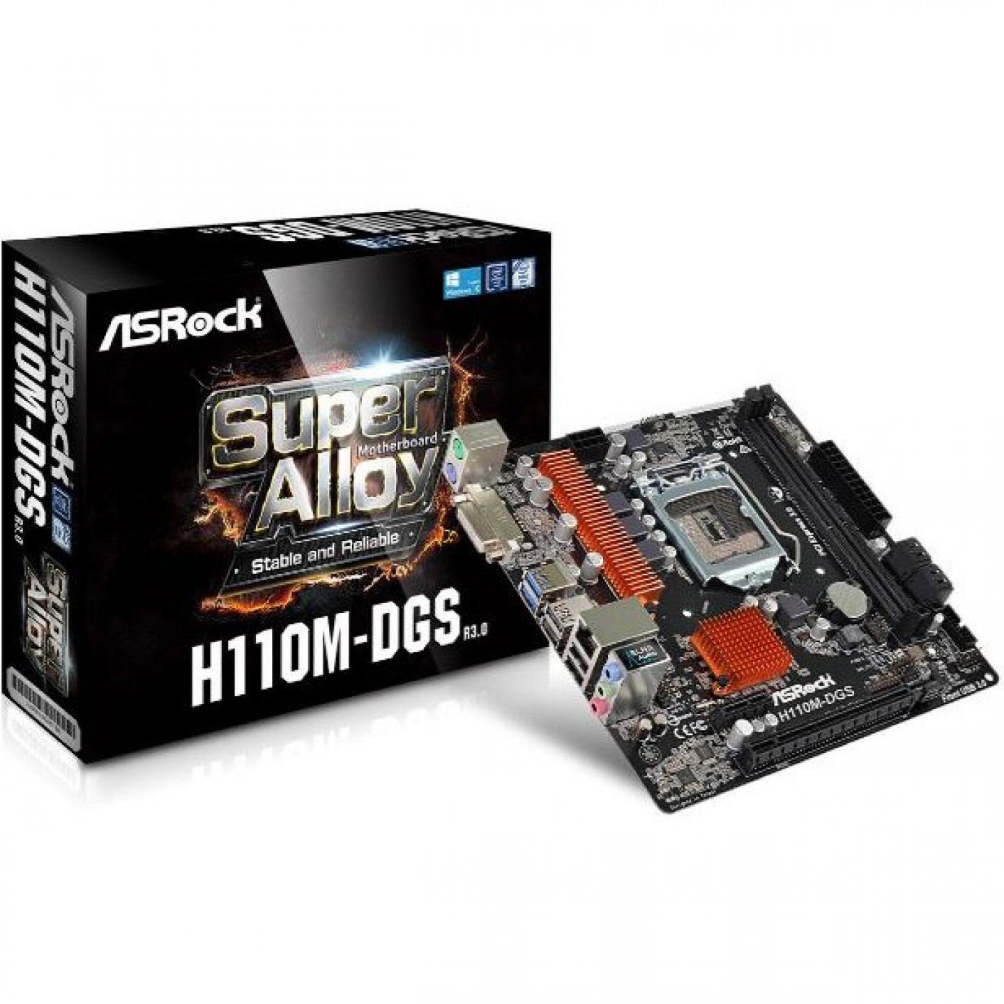 ALAPLAP ASROCK H110M-DGS S1151 DDR4 DVI R3.0