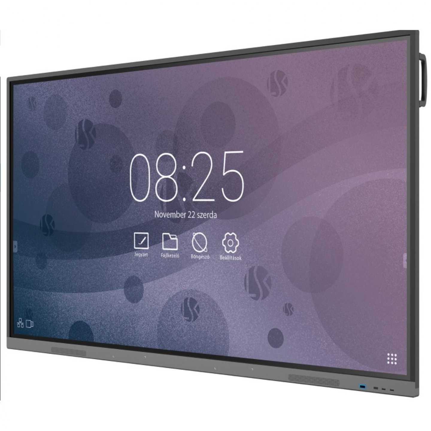 LSK CLASSBOARD CBT3275 INTERAKTÍV KIJELZŐ 75'' 16:9 4K UHD 3840X2160 INFRA TOUCH ANDROID 8.0 PC NÉLKÜLI FEHÉR TÁBLA MÓD, FALI SZERELŐ KONZOL 2DB TOLL